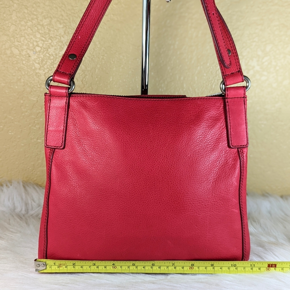 Fossil Marlow Bright Fuschia Pink Leather Crossbody Bag Purse - Picture 2 of 8